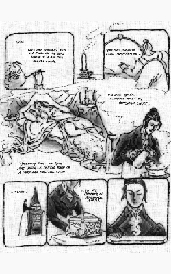 Page from untitled embroidered comic, published in <em>Murdered Futures: A Cronenburg Fanzine</em> (Teratoid Press, 2023)